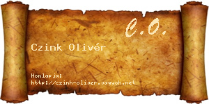 Czink Olivér névjegykártya