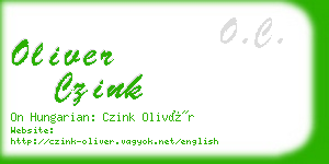 oliver czink business card